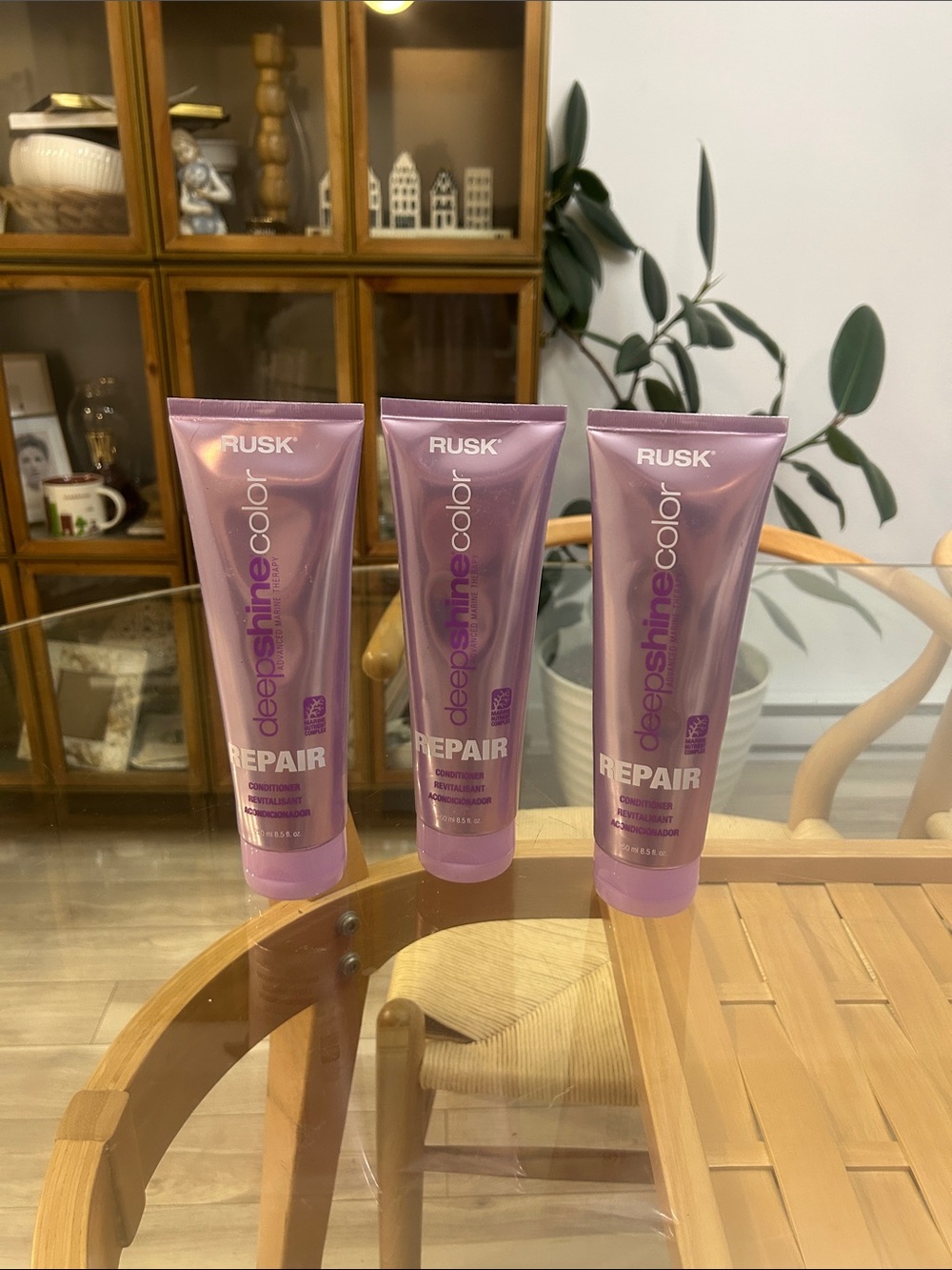 New Rusk Deepshine Color Repair Hair Conditioner - set of 3